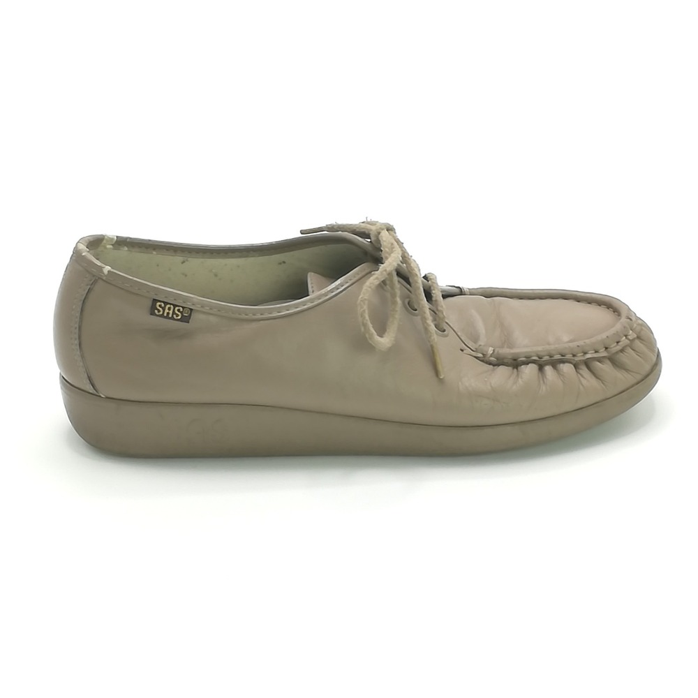 SAS Shoes Womens‎ Comfort Siesta Lace Up Beige Taupe Leather Sneaker 6.5